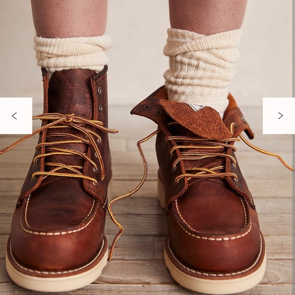 Red Wing Shoes Shoes - Red Wing Shoes Women's Brown Leather Combat Boots